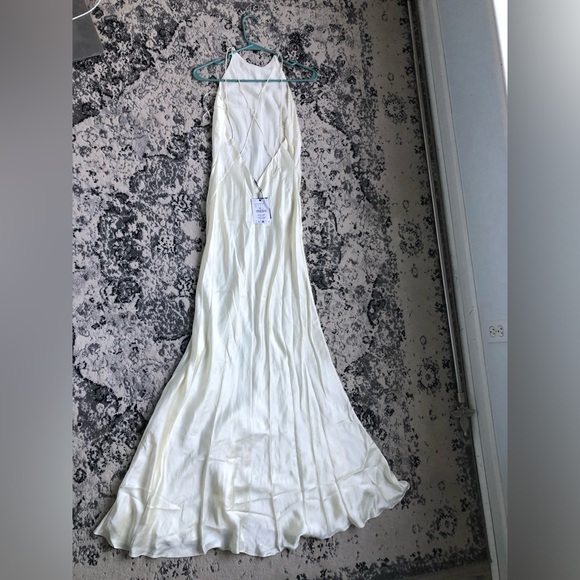 Zara 100% SILK HALTER DRESS - Picture 7 of 17